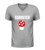 foto 5 V-hals shirt kabouter met paddenstoel print t-shirt met humor