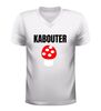 foto 6 V-hals shirt kabouter met paddenstoel print t-shirt met humor