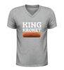 foto 5 V-hals shirt king kroket grappig shirt met kroket afbeelding