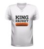 foto 6 V-hals shirt king kroket grappig shirt met kroket afbeelding