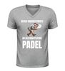 foto 5 V hals Shirt mannen never underestimate an old man playing padel grappig padel shirt sport humo