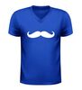 foto 2 V-hals shirt met snor afbeelding stijlvol en humoristisch