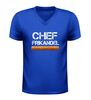 foto 2 V-hals shirt met tekst chef frikandel en frikandel afbeelding