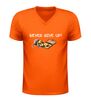 foto 3 v-hals shirt  never give up inspirerend motivatie t-Shirt met muis met helm en kaas uit muizenval
