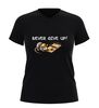 foto 7 v-hals shirt  never give up inspirerend motivatie t-Shirt met muis met helm en kaas uit muizenval