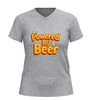 foto 11 V-hals shirt powered by beer grappig bier shirt met bierglazen