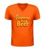 foto 3 V-hals shirt powered by beer grappig bier shirt met bierglazen