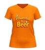 foto 9 V-hals shirt powered by beer grappig bier shirt met bierglazen