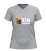 foto 11 V hals shirt team pannenkoek grappig shirt met pannenkoek afbeelding