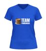 foto 8 V hals shirt team pannenkoek grappig shirt met pannenkoek afbeelding