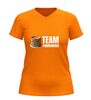 foto 9 V hals shirt team pannenkoek grappig shirt met pannenkoek afbeelding