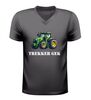 V hals shirt trekker gek tractor shirt met opdruk