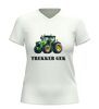 foto 12 V hals shirt trekker gek tractor shirt met opdruk