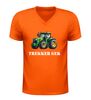 foto 3 V hals shirt trekker gek tractor shirt met opdruk