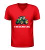 foto 4 V hals shirt trekker gek tractor shirt met opdruk