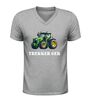 foto 5 V hals shirt trekker gek tractor shirt met opdruk