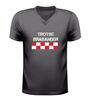 V hals shirt trotse brabander rood-wit geblokt brabant design