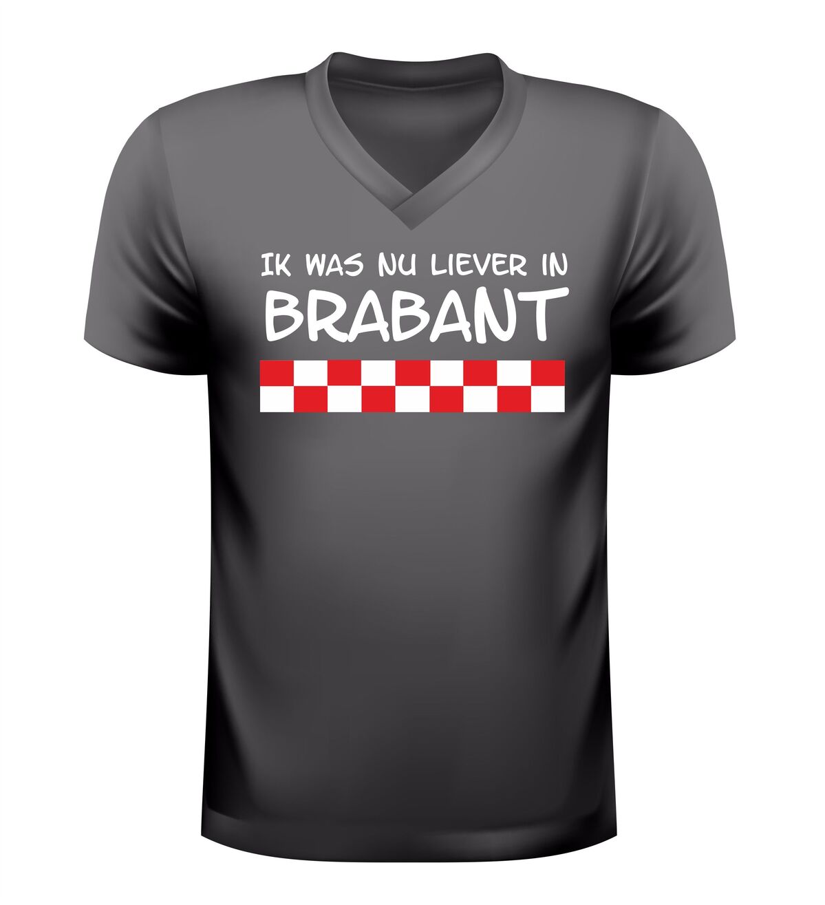 V-hals shirtje Ik was nu liever in Brabant!