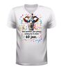 foto 6 V-hals t-shirt 60 jaar geen gemekker geen gemaar geit met zonnebril
