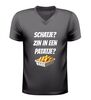 foto 1 V-hals t-shirt dames en heren met tekst: schatje zin in een patatje