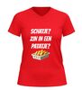 foto 10 V-hals t-shirt dames en heren met tekst: schatje zin in een patatje