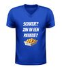 foto 2 V-hals t-shirt dames en heren met tekst: schatje zin in een patatje