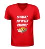 foto 4 V-hals t-shirt dames en heren met tekst: schatje zin in een patatje