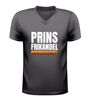 foto 1 V-hals t-shirt heren prins frikandel grappig shirt met frikandel afbeelding