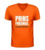 foto 3 V-hals t-shirt heren prins frikandel grappig shirt met frikandel afbeelding