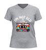 foto 11 V-hals t-shirt I’m not old I’m vintage cassettebandje retro shirt