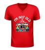 foto 4 V-hals t-shirt I’m not old I’m vintage cassettebandje retro shirt