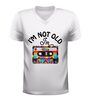 foto 6 V-hals t-shirt I’m not old I’m vintage cassettebandje retro shirt