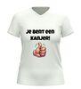 foto 12 V hals t-shirt jij bent een kanjer met duim omhoog
