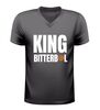 foto 1 V-hals t-shirt king bitterbal  met bitterbal opdruk grappig shirt