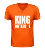 foto 3 V-hals t-shirt king bitterbal  met bitterbal opdruk grappig shirt