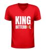 foto 4 V-hals t-shirt king bitterbal  met bitterbal opdruk grappig shirt