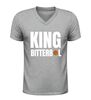 foto 5 V-hals t-shirt king bitterbal  met bitterbal opdruk grappig shirt