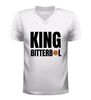 foto 6 V-hals t-shirt king bitterbal  met bitterbal opdruk grappig shirt