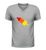 foto 5 V-Hals t- shirt met raket ijsje  zomers shirt met print