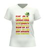 foto 12 V-hals t-shirt oeteldonk ik ga verkleed als mijzelf en dat is al gek genoeg kikker rood wit geel