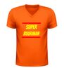 foto 3 V-hals t-shirt  super buurman leuk cadeau voor de buurman tijdens burendag