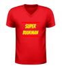 foto 4 V-hals t-shirt  super buurman leuk cadeau voor de buurman tijdens burendag