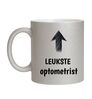 foto 1 Zilveren glitter mok met Tekst leukste optometrist perfect cadeau voor optometristen