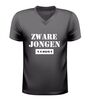 Zware jongen v-hals shirt met gevangenisnummer origineel carnaval shirt