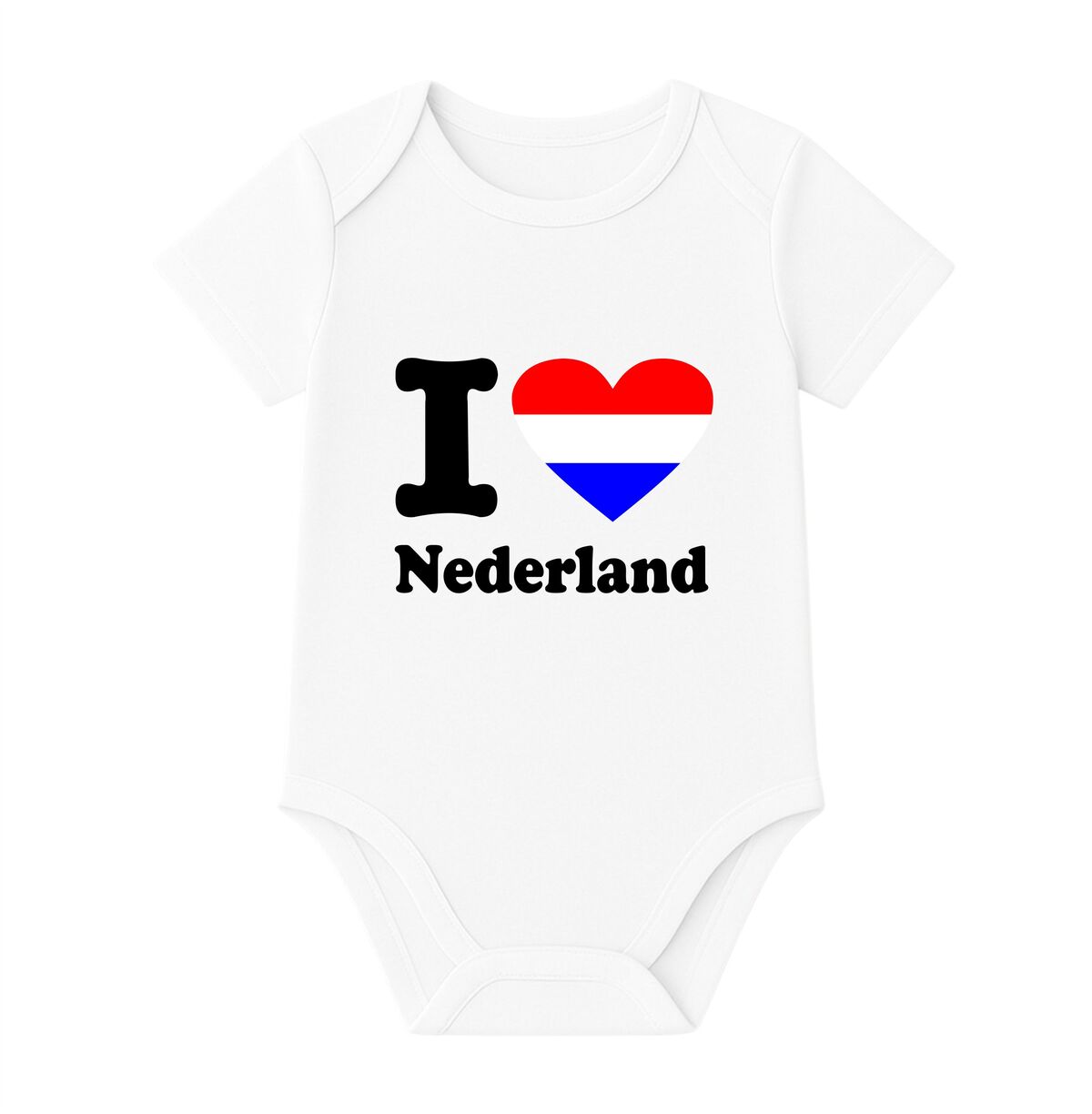 Baby romper i love Nederland hart in rood wit blauw Holland baby kleding