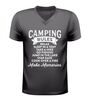 Camping rules v-hals shirt stijlvol en grappig camping regels t-shirt voor kampeerders