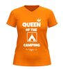 foto 3 Camping shirt dames v-hals queen of the camping vakantie t-shirt