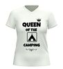 foto 6 Camping shirt dames v-hals queen of the camping vakantie t-shirt