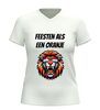 foto 12 Feesten als een leeuw v-hals t-shirt voor volwassenen oranje shirt met leeuw print voor koningsdag ek en wk