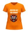 foto 9 Feesten als een leeuw v-hals t-shirt voor volwassenen oranje shirt met leeuw print voor koningsdag ek en wk